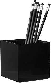 Bostitch Office Konnect Pencil Cup Desk Organizer, Pen Cup, Black (Pack of 6)