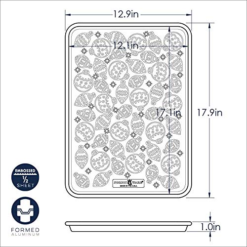 Nordic Ware Embossed Ornament / Half Sheet / Natural Baking & Cookie Sheets
