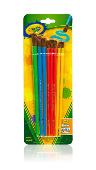 Kids Paint Brush Set (8ct) by Crayola – Assorted, CRAYONS, Multicolored, Pack of 12, Model 05-3516