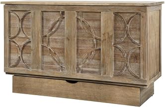 Starlight Canyon Home Ash Light Brown Queen Murphy Cabinet Bed Wood Compact Free Standing Design Opens to 81" Durable 500 lb Capacity Space-Saving Furniture