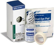 First Aid Only 4-Piece Eye Wash Kit with Oval Eye Pads, First Aid Tape & Emergency Eye Rinse
