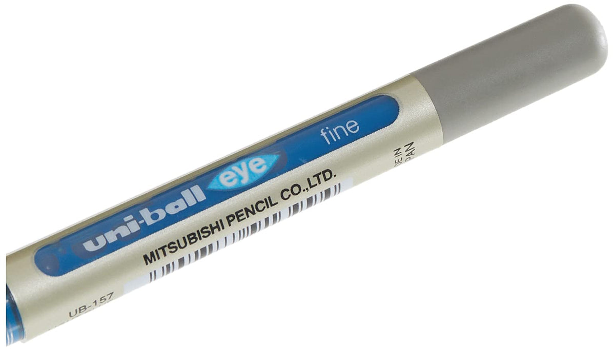 148147 0.4 mm "Eye Ub-157" Ink Roller - Bright Blue by Uni-Ball – 1 Count (Pack of 1), Metal, Light Blue, Model F802009
