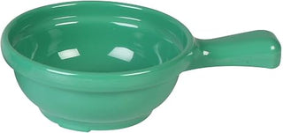 Thunder Group Color green melamine dinnerware collection 10 oz, 4 1/4" x 6 3/4" x 2", soup bowl w/handle, comes in dozen