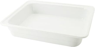 CAC China Food Pans Bright White Porcelain 1/2 GN Pan, 12-3/4 by 10-3/8 by 2-1/2-Inch, 6-Pack