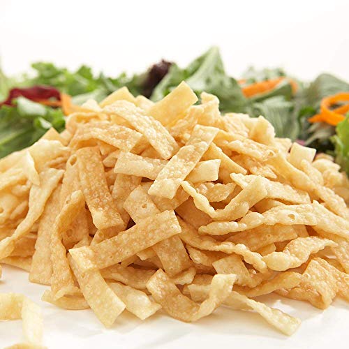 Fresh Gourmet Wonton Strips / Authentic / 16 Ounce (Pack of 1) Salad Toppings