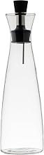 Tablecraft 18 Oz. Oil & Vinegar Bottle, Clear Borosilicate Glass Dispenser for Kitchen and Dining, 3" x 3" x 11", Perfect for Oils, Dressings and Vinegars