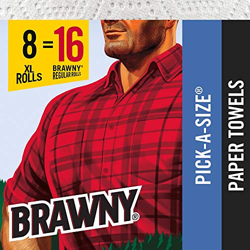 Brawny White / 8 Count (Pack of 1) / 1 Paper Towels