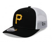 Pittsburgh Pirates Trucker 9Seventy Snapback Adjustable Hat Black by New Era – Polyester, Black, Model 970ss Ctn Trk Pitpi