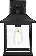 Saul One Light Outdoor Wall Sconce Black