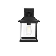 Saul One Light Outdoor Wall Sconce Black by Lighting Design – Aluminum, Black
