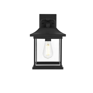 Saul One Light Outdoor Wall Sconce Black by Lighting Design – Aluminum, Black
