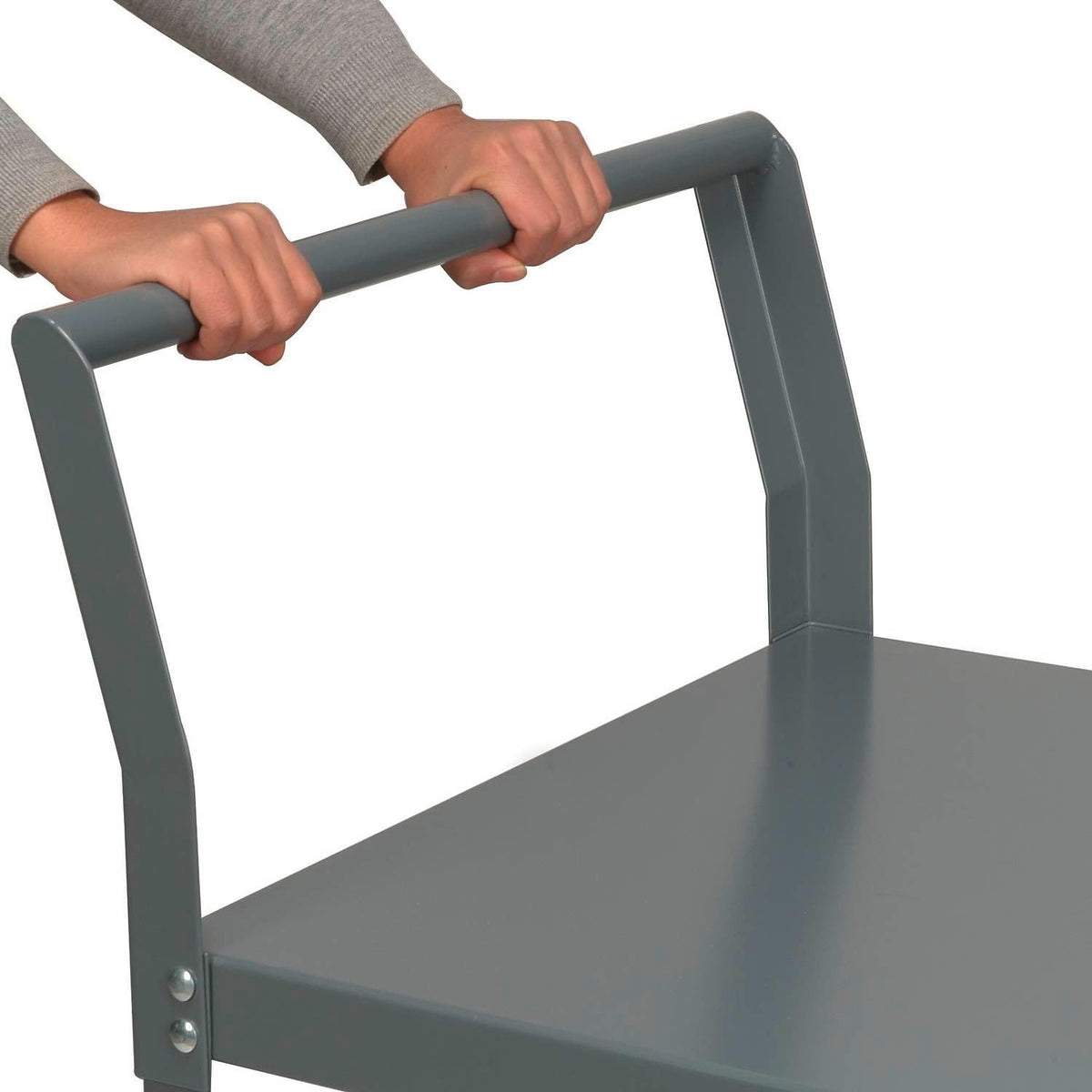 Two Shelf Unassembled Heavy Duty Service Cart by Global Industrial – 12-Gauge Steel, Gray, Model 752245