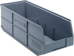 Quantum Storage SSB483 Stackable Shelf Bins Part Organizer - 20-1/2" x 8-1/4" x 7" - 6 Pack