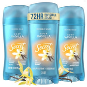Secret Vanilla / 2.6 Ounce (Pack of 3) / 3 Antiperspirant Deodorant
