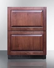 Summit Appliance Summit 24” Two Drawer Refrigerator, Panel Ready*- SDHDR2446PNR | 3.4 cu.ft. Capacity, 18” Shallow Depth, *Panels Not included