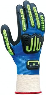 SHOWA 377-IP Fully Coated Nitrile/Nitrile Foam Coated Impact Resistant Safety Work Glove with Poly/Nylon Liner, 13-Gauge, XX-Large (12 Pair)