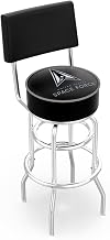 U.S. Space Force 30IN Double-Ring Swivel BAR Stool with Chrome Finish