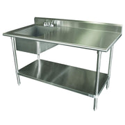 Work Table with Prep Sink by Advance Tabco – Steel, Model KLAG-11B-306L