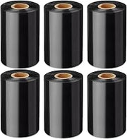 Labelmaster Wax Ribbon Thermal Transfer Printing, 6 Rolls, 4.33" x 1476', Plug and Play Formulation, Anti-Static, Compatable with Zebra Printers, Made in the USA