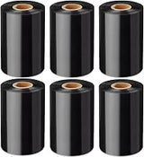 Labelmaster Wax Ribbon Thermal Transfer Printing, 6 Rolls, 4.33" x 1345', Plug and Play Formulation, Anti-Static, Compatable with Sato Printers, Made in the USA