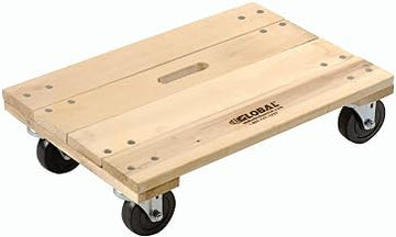 Global Industrial Hardwood Dolly - Solid Deck, 24 x 16, 1200 Lb. Capacity