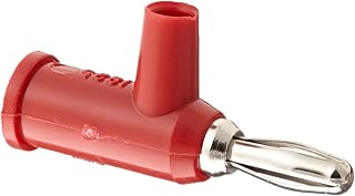 Fluke Pomona 1825-2 Banana Plug with Safety Collar, SOLDERLESS, RED (Pack of 10)