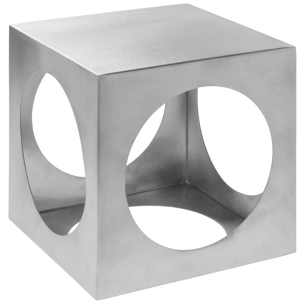 Metal Display Riser Square Laser-Cut Stainless Steel Metal Riser - 8" Square by HUBERT – Stainless Steel, Silver, Model SMR08