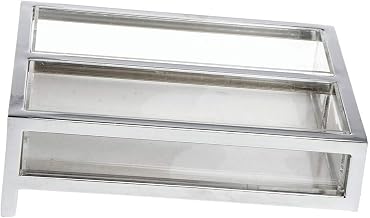 HUBERT Cerve Collection Chrome Oatmeal Packet Holder - 11 1/16"L x 9 1/8"W x 3 1/2"H