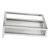 Cerve Collection Chrome Oatmeal Packet Holder - 11 1/16"L x 9 1/8"W x 3 1/2"H by HUBERT – Small, Metal, Grey, Model 20861+61564