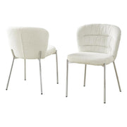 Best Quality Furniture Cream / Silver / 19" Side Chair / Modern, Chic, Transitional, Contemporary Chairs