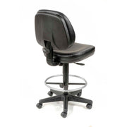 Interion Armless Task Stool with 24" to 29" Pneumatic by Global Industrial – 23.66"L x 23.66"W x 12.32"H, Black, Model 571119