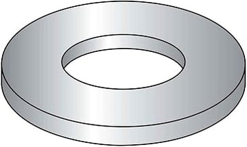 370019 Flat Washer, M4, Steel, Zinc, DIN 125A, 1000 Pack