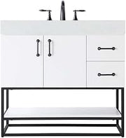 Elegant Kitchen and Bath 36" Single Bathroom Vanity in White