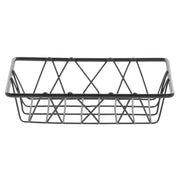 Wire Display Basket Pastry Tray Bakery Basket Rectangular Nickel Powder-Coated Steel - 9"L x 6"W x 2"H by HUBERT – Alloy Steel, Nickel