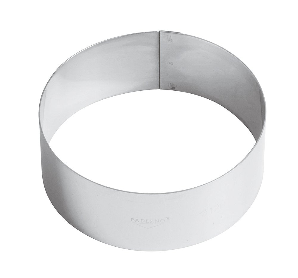 Mousse Ring up to 12 Inches by PADERNO – Diametro 12 cm, 2 liters, Edelstahl, Silver, Model 47532-12