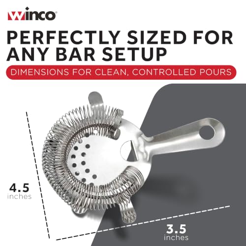 Winco 1 / Stainless Steel / Round, Wire Mesh, Reinforced Rim Bar Strainers