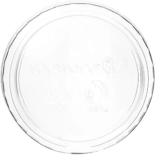 Vegware PLA Portion Pot Lid (fits 2 - 4oz pots) - 2000/Case
