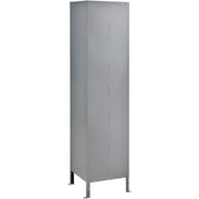 Global Industrial 1-Tier 1 Door Locker by GEC – Alloy Steel, Grey, Model 493657GY