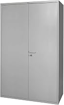 Global Industrial All-Welded Heavy Duty Storage Cabinet, 14 Gauge, 60" Wx24 Dx78 H, Gray