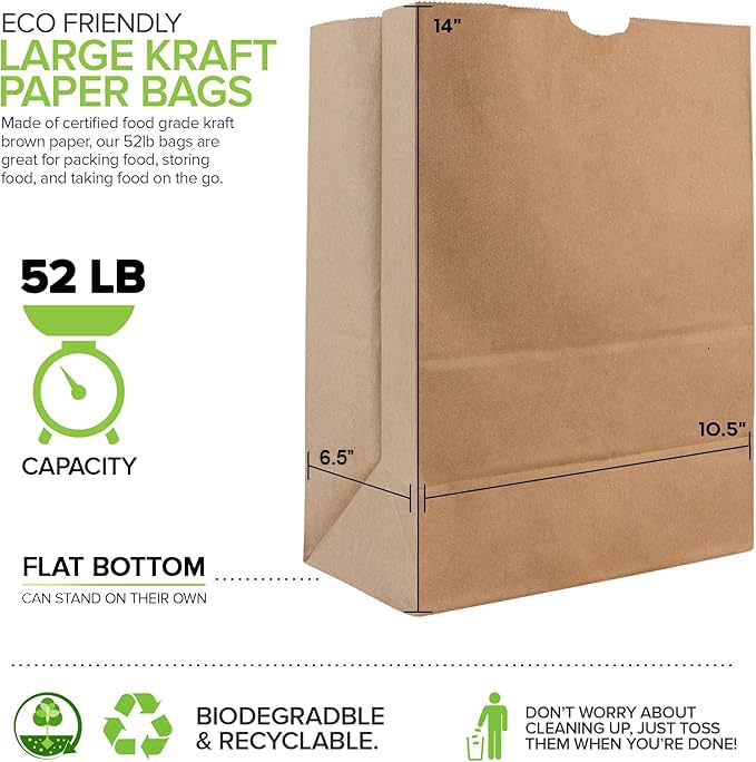 Stock Your Home 100 Count / Brown / 52.0 pounds Bags