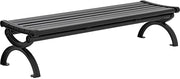 Global Industrial Outdoor 6' Aluminum Park Bench, 68" L x 17" W x 16-1/2"H