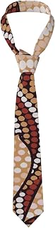 Abstract Aboriginal Emu Dot Painting Men'S Fashion Business Necktie