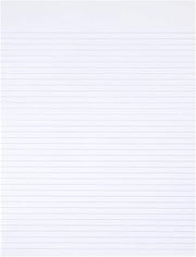 AbilityOne - Pad, Writing Paper, Glue Bound Top, Narrow Rule, White, 8-1/2" x 11" 7530-01-516-7581: Dozen, 12 Item(s)