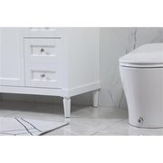 42 in. Bennett Single Bathroom Vanity by Elegant Decor – 42"Lx21"Wx35"H, Wood, White, Model VF31842WH