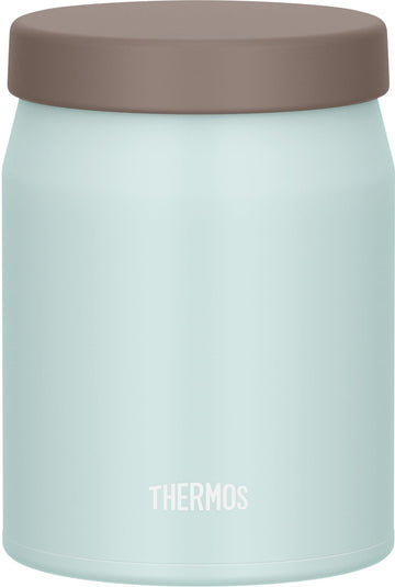 Vacuum Insulated Soup Jar by THERMOS – 500 ml, 500.0 milliliters, Stainless Steel Polypropylene Polystyrene Silicone, misty blue, Model JEF-500 MSB