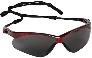 Jackson Safety V30 Nemesis Inferno Smoke Lens Safety Eyewear with Red Frame