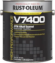 Rust-Oleum V7400 Series <340 Voc Dtm Alkyd Enamel, Silver Gray Gallon Can - Lot of 2