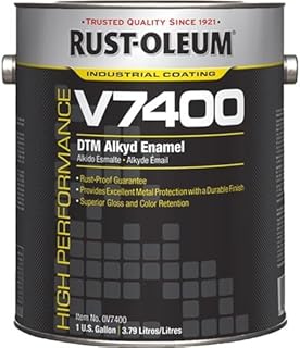 Rust-Oleum V7400 Series <340 Voc Dtm Alkyd Enamel, Silver Gray Gallon Can - Lot of 2