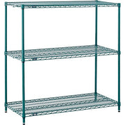 Nexel 3 Tier Wire Shelving Starter Unit by Global Industrial – Steel, Green, Model 14543G3
