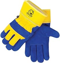 Black Stallion Blue Split Cowhide Leather Winter Gloves XL